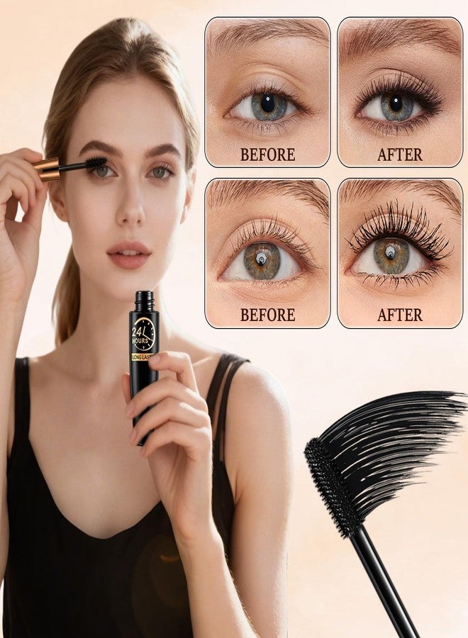 Iiglitch 2 Pack 4D Silk Fiber Lash Mascara, Waterproof Silk Fibre Thick Lengthening Mascara - Image 4